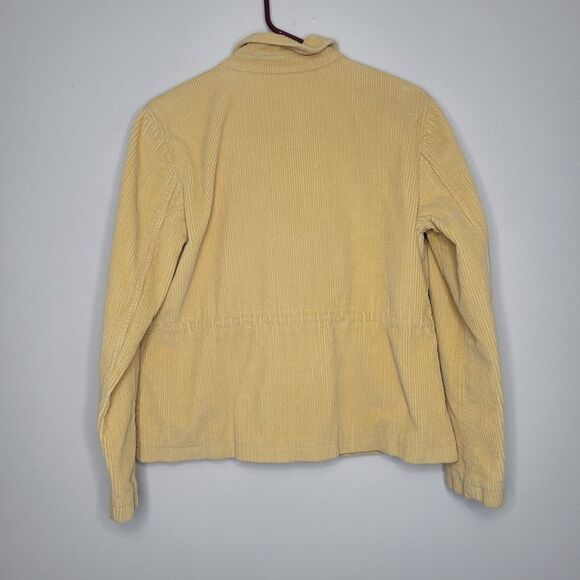 Yellow cotton corduroy feel button front barn chore coat Boxy jacket Medium - Picture 2 of 6